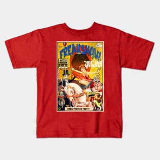 ACID Vintage Freakshow Circus Poster Popart #6 | Psychedelic Sideshow LSD Mirror Trip Design By Tyler Tilley (tiger picasso) Kids T-Shirt